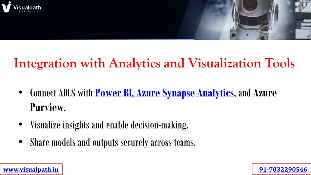 integration with analytics and visualization tools