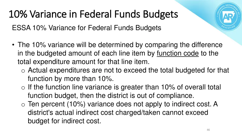 10 10 variance variance in federal essa