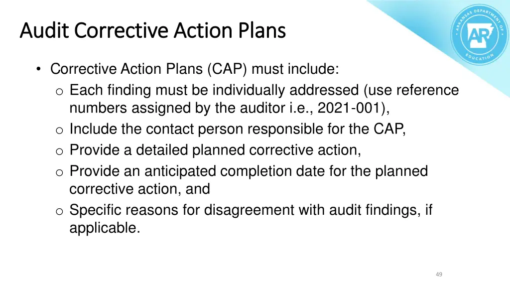 audit corrective action plans audit corrective