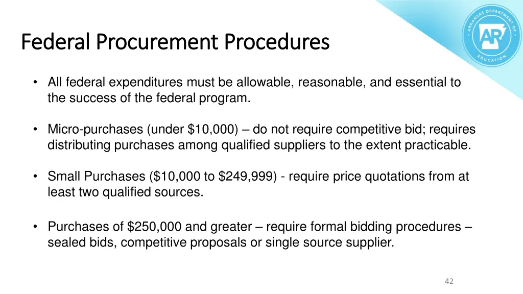 federal procurement federal procurement procedures