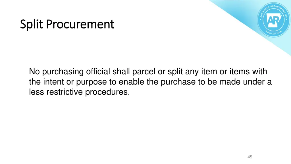 split procurement split procurement