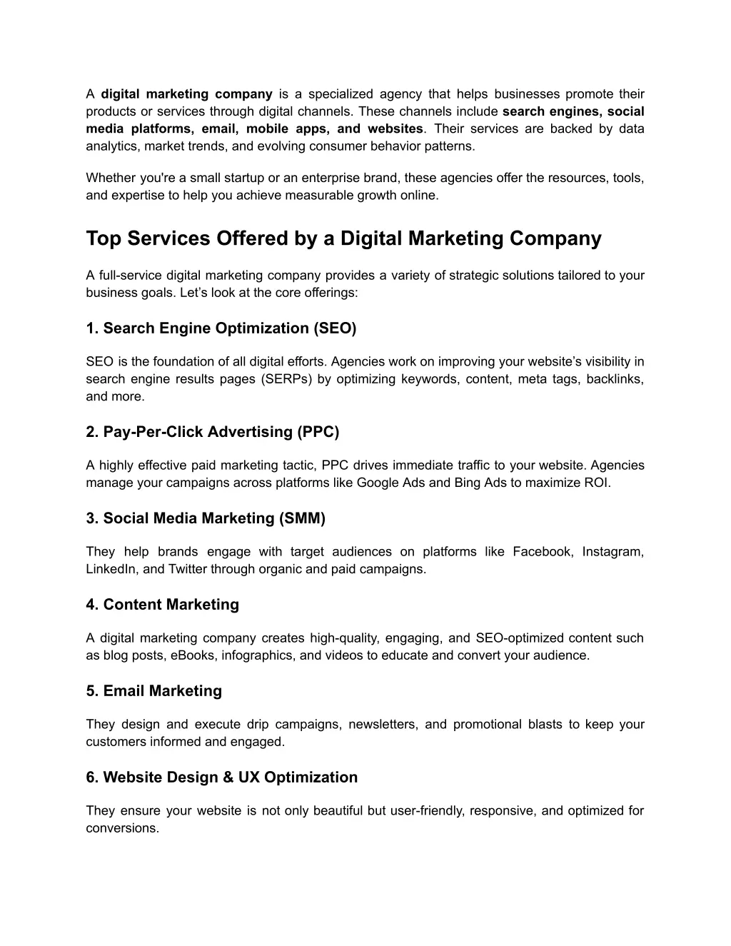 a digital marketing company is a specialized