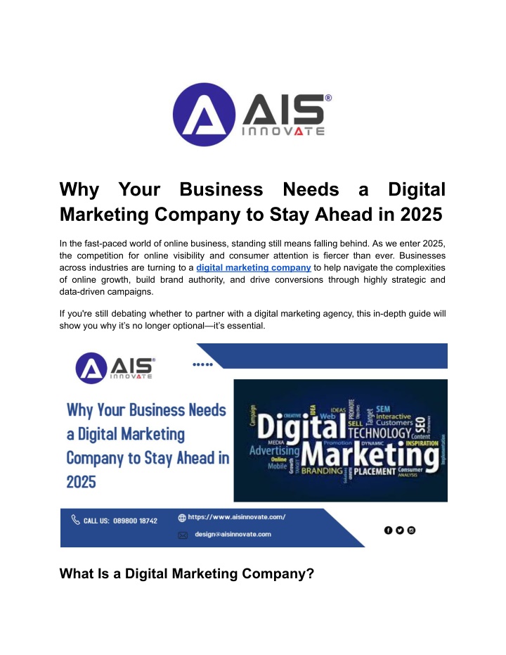 why your business needs a digital marketing