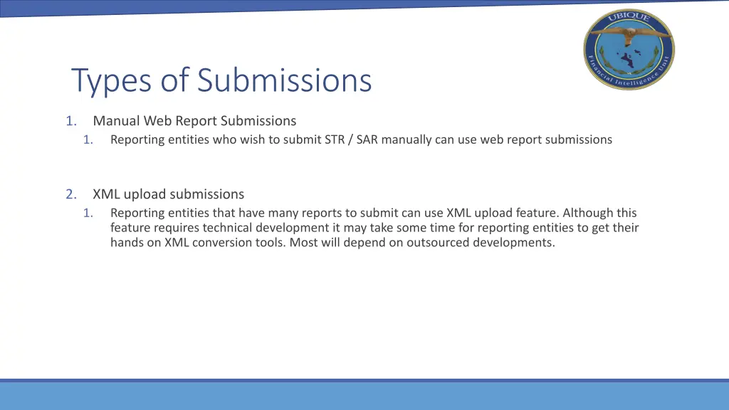 types of submissions