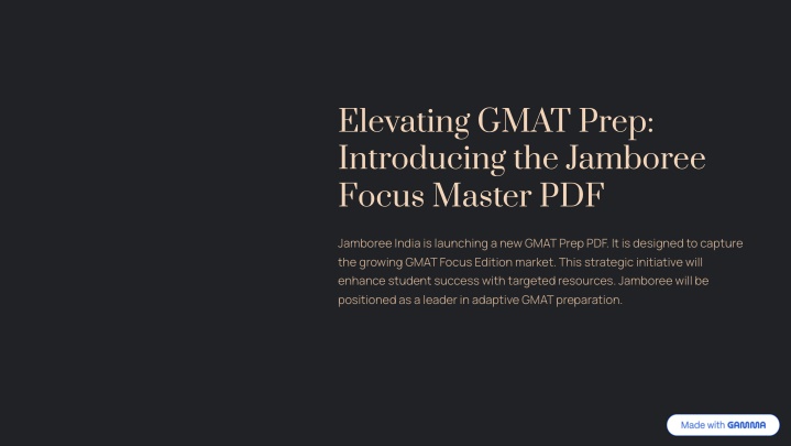 elevating gmat prep introducing the jamboree