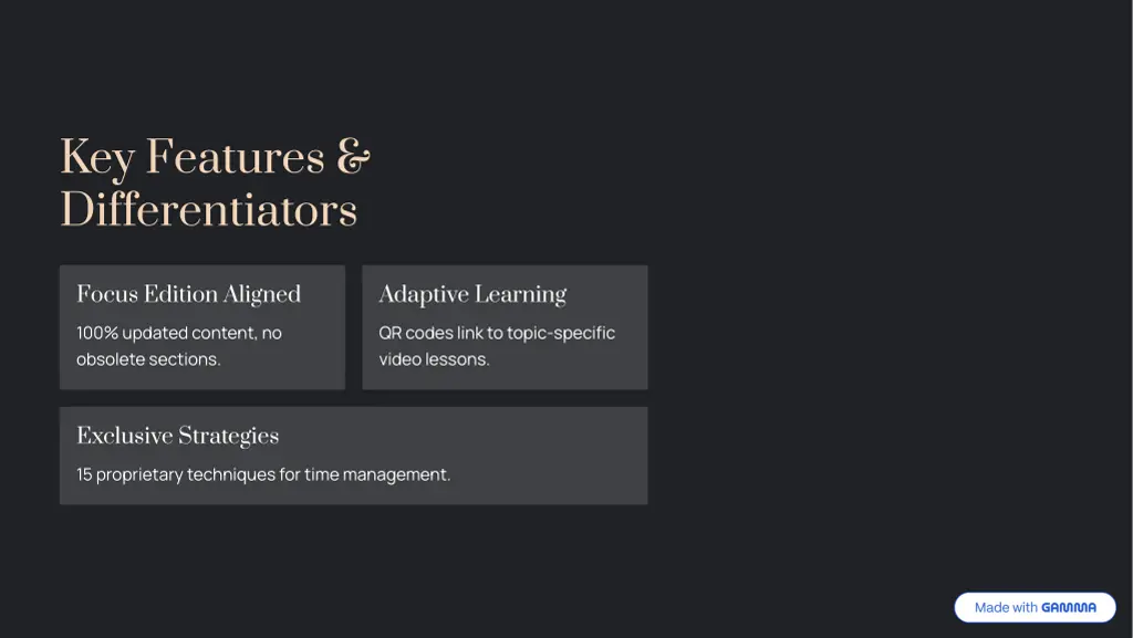 key features differentiators