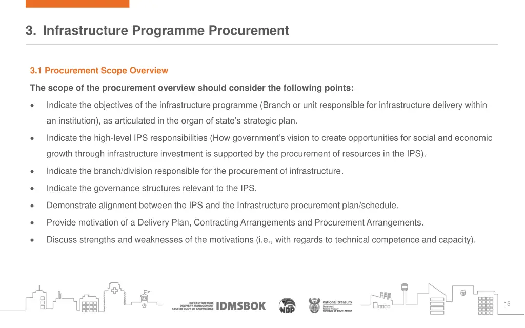 3 infrastructure programme procurement