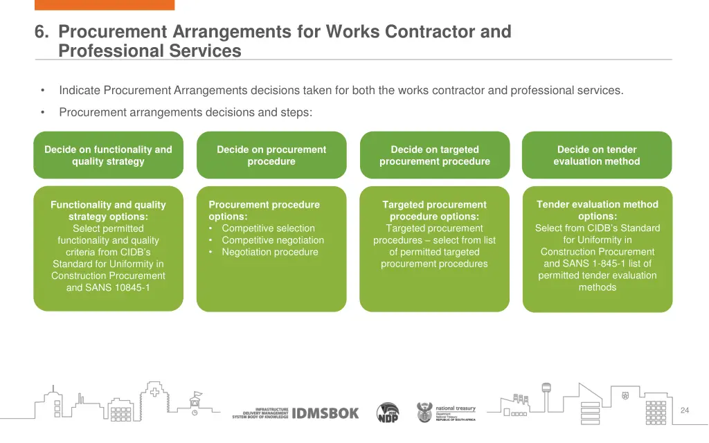 6 procurement arrangements for works contractor 1