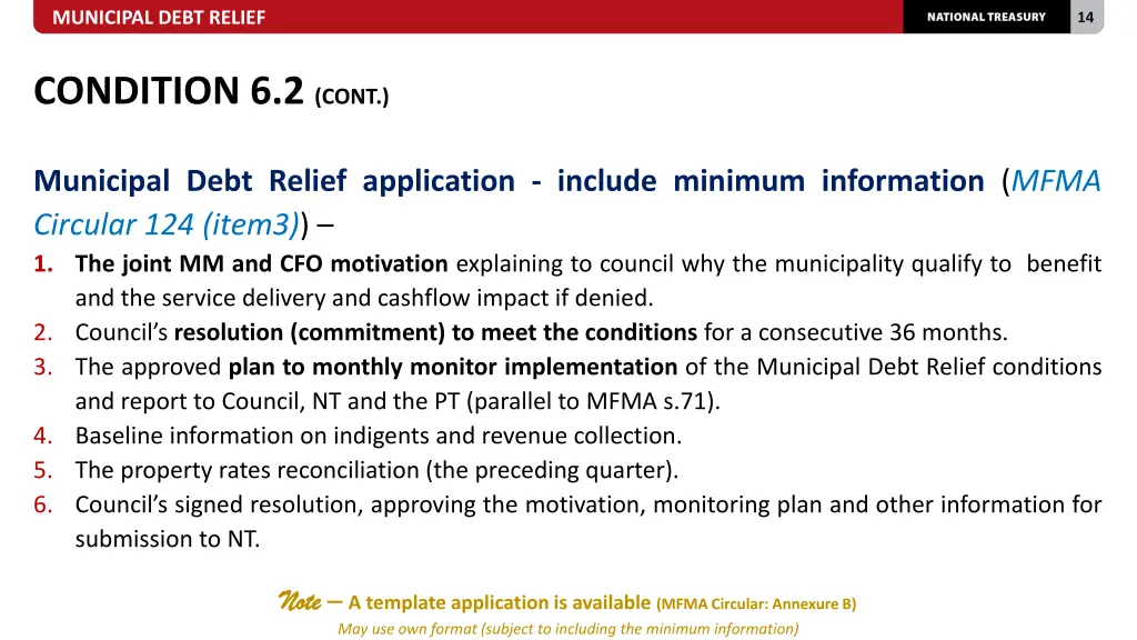 municipal debt relief 12