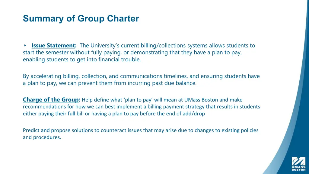 summary of group charter