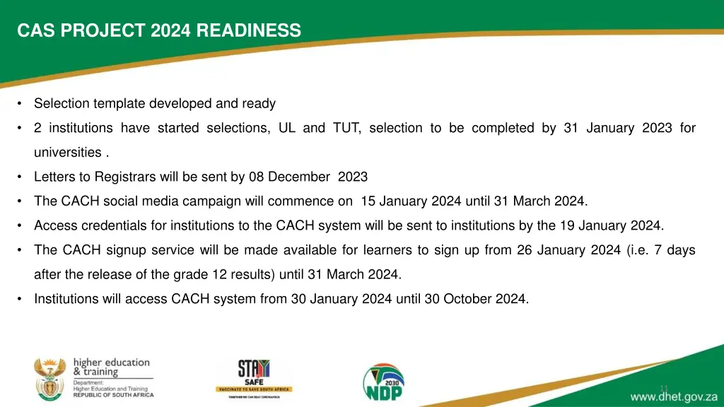 cas project 2024 readiness