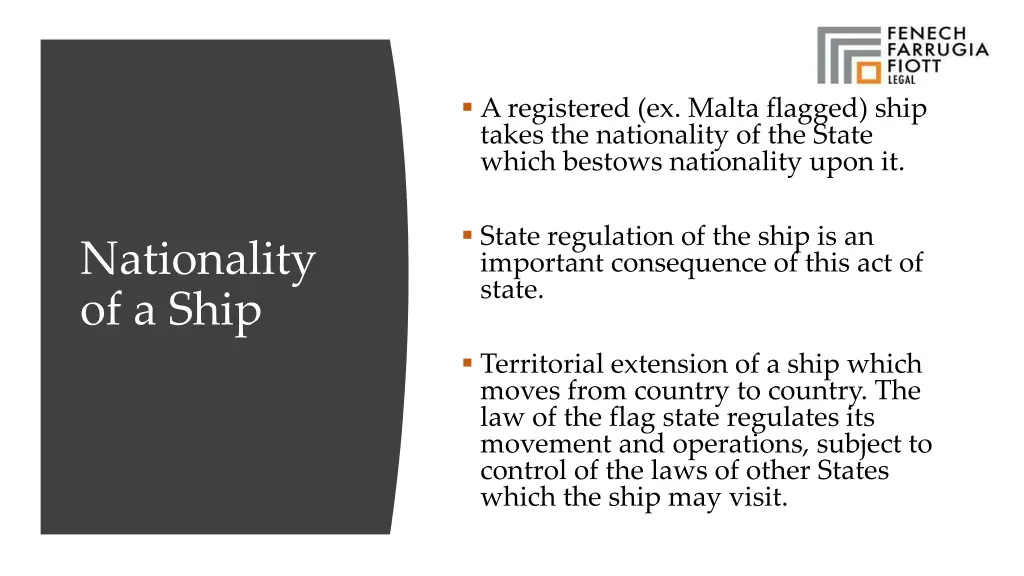 a registered ex malta flagged ship takes