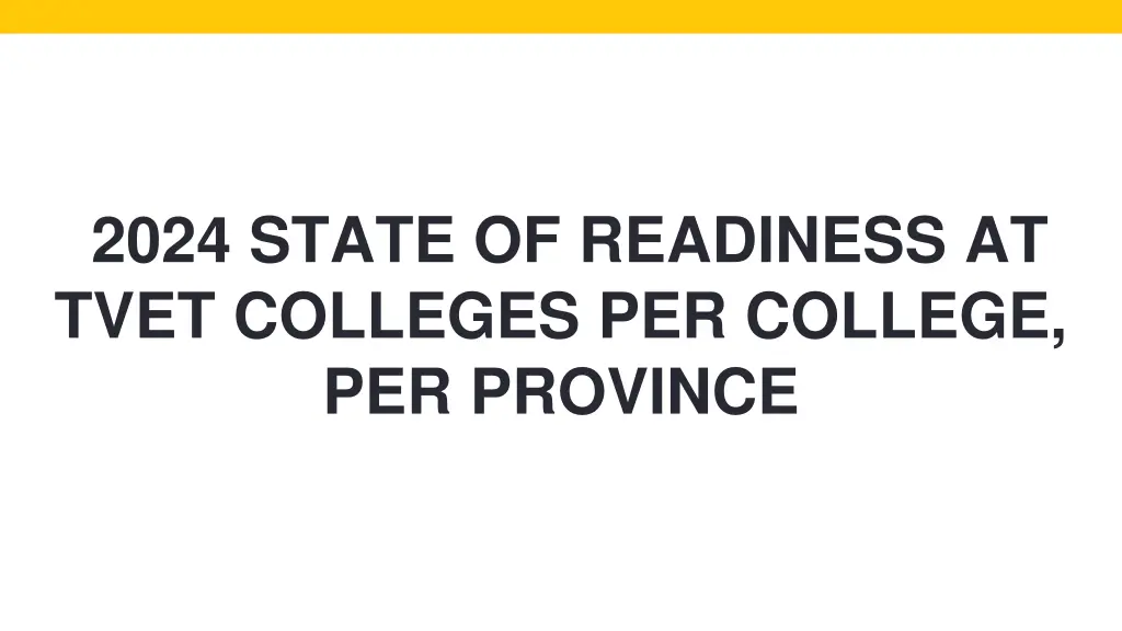 2024 state of readiness at tvet colleges