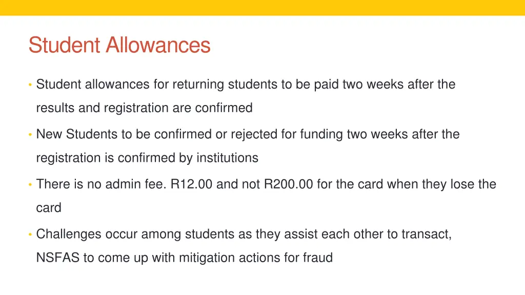student allowances