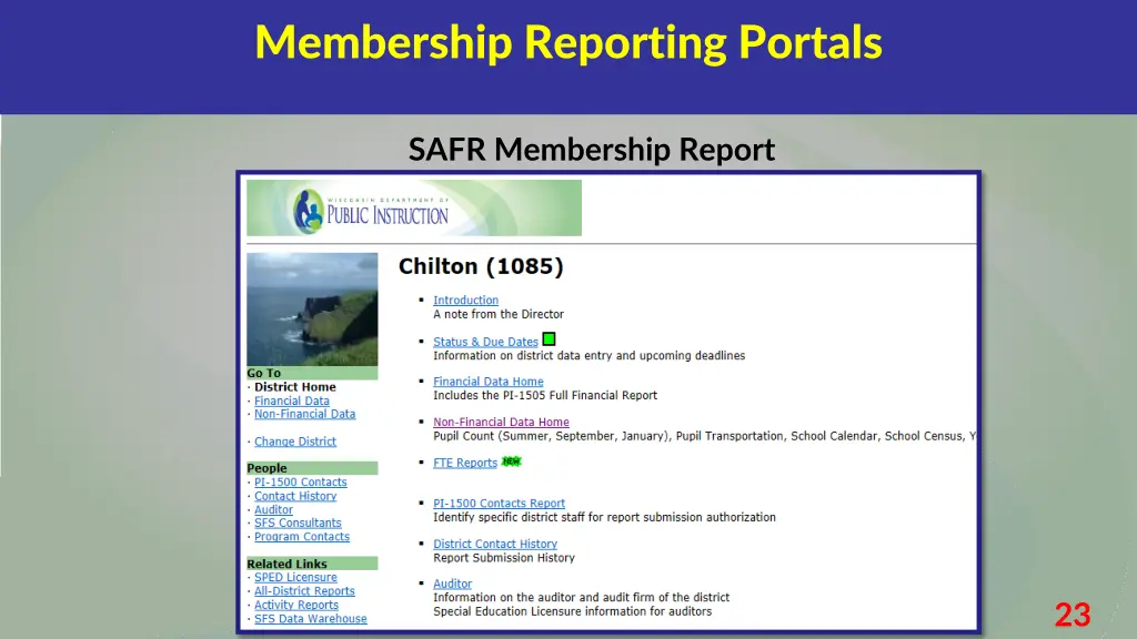 membership reporting portals