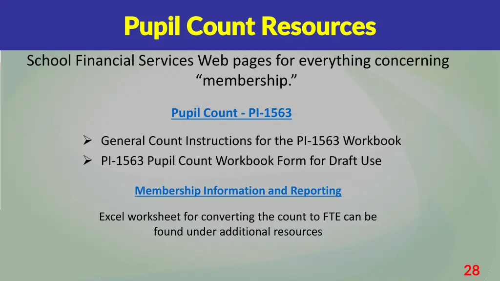 pupil count resources pupil count resources