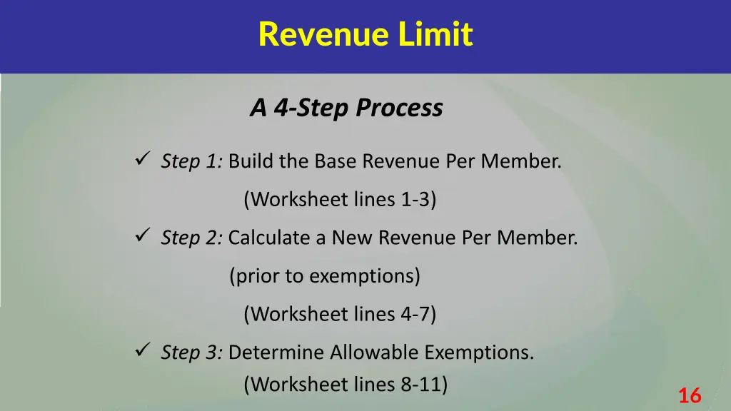 revenue limit