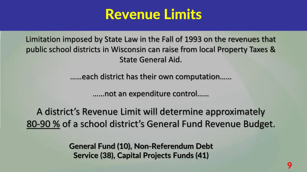 revenue limits 1