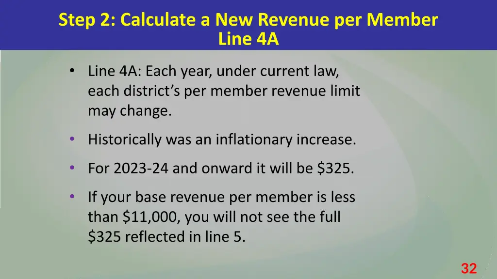 step 2 calculate a new revenue per member line 4a