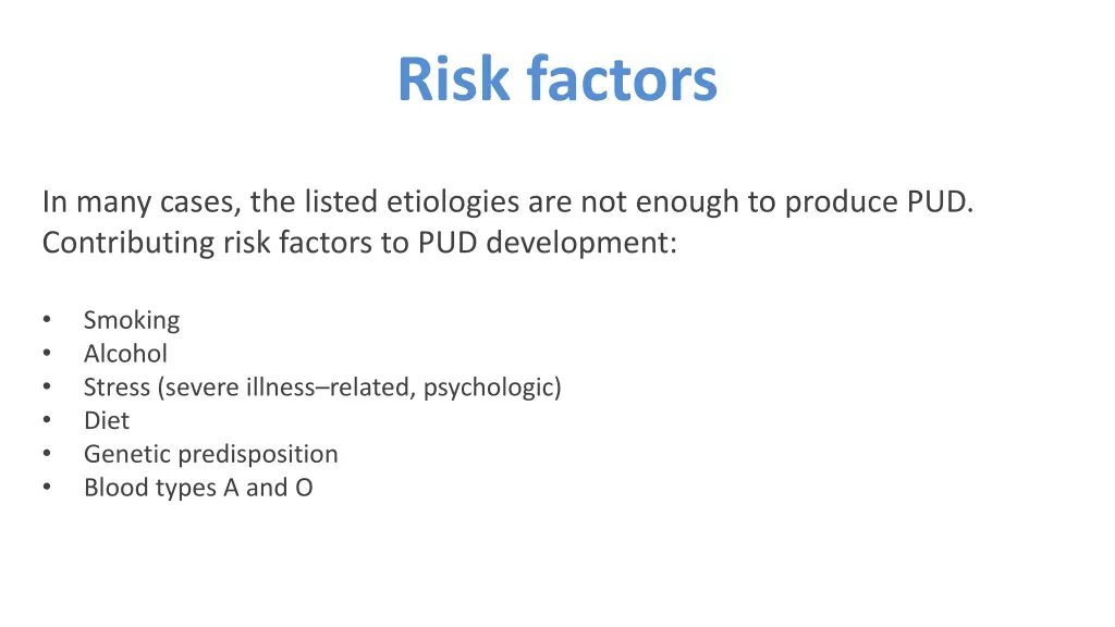 risk factors