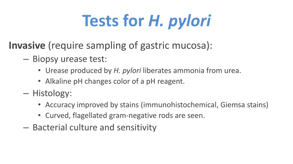 tests for h pylori 1