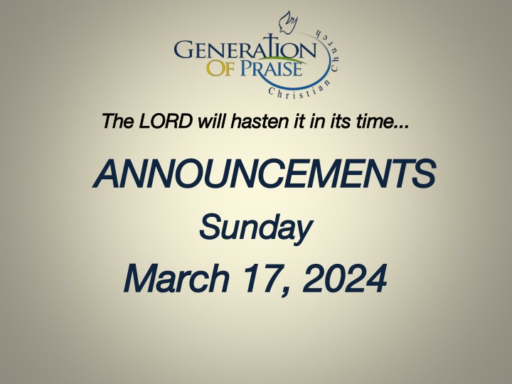 the lord will hasten it in its time the lord will