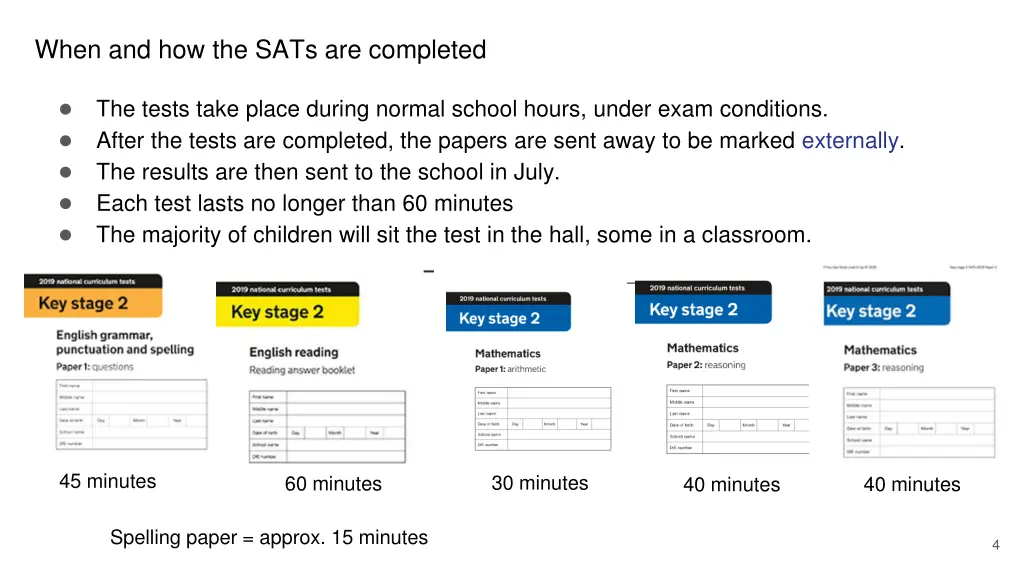 when and how the sats are completed