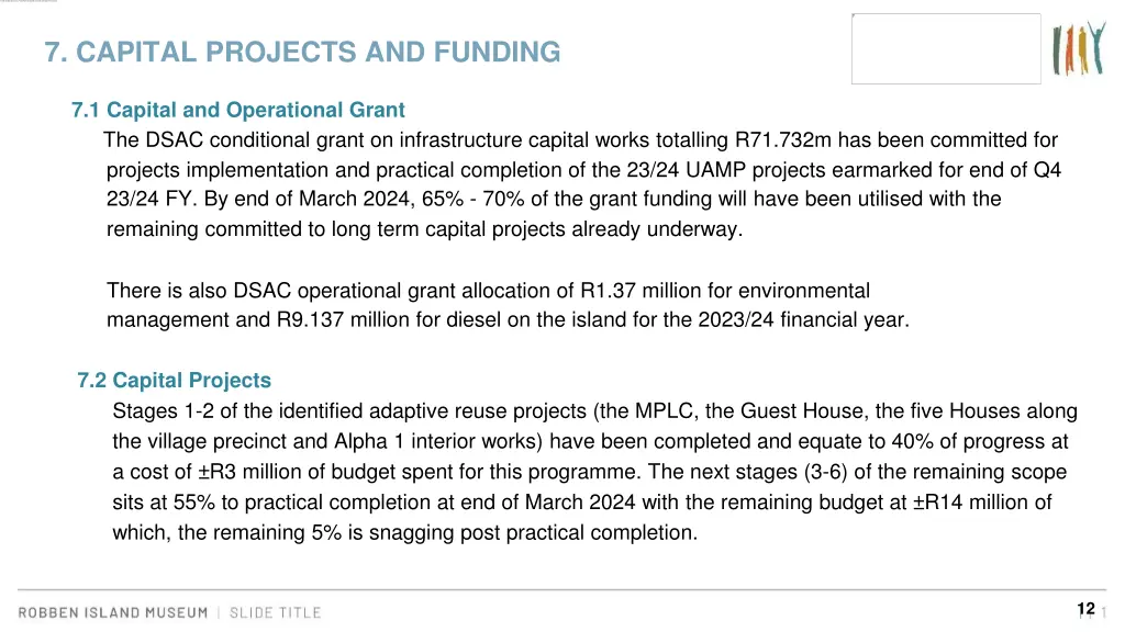 7 capital projects and funding