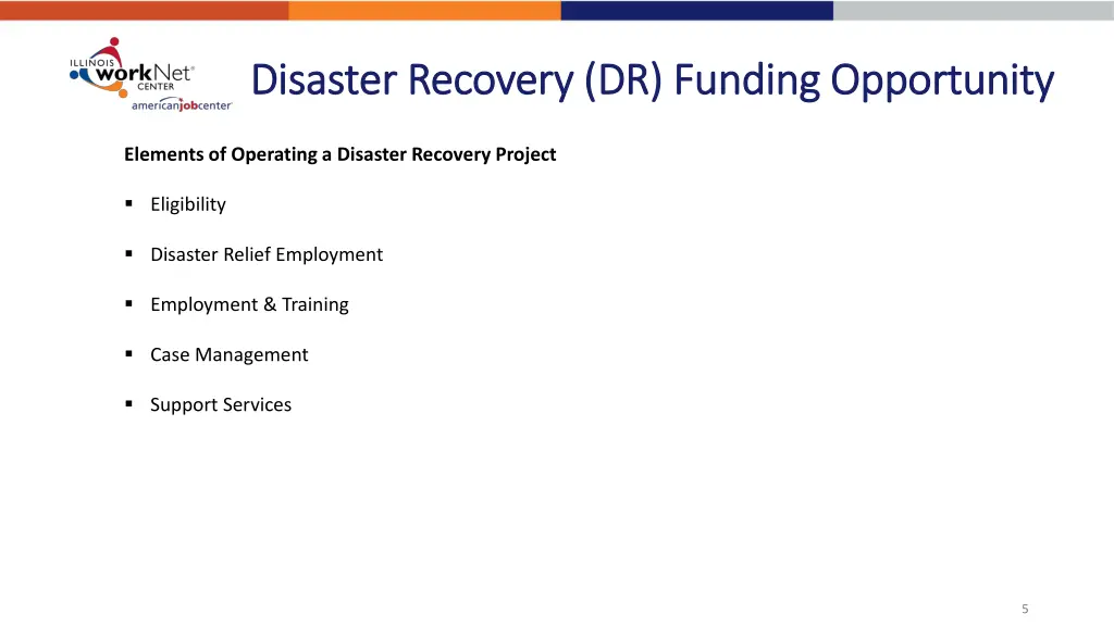 disaster recovery dr funding opportunity disaster