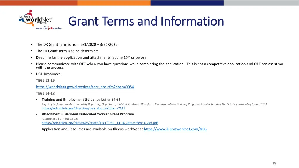 grant terms and information grant terms