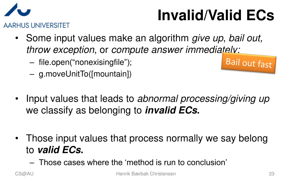 invalid valid ecs