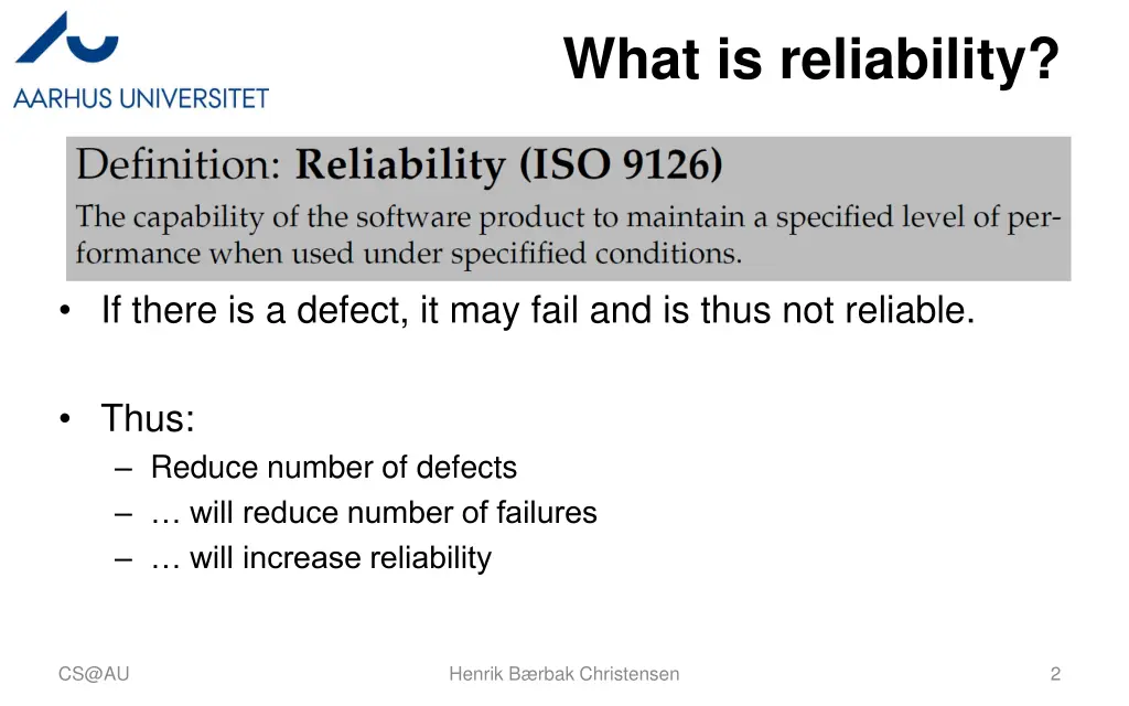 what is reliability