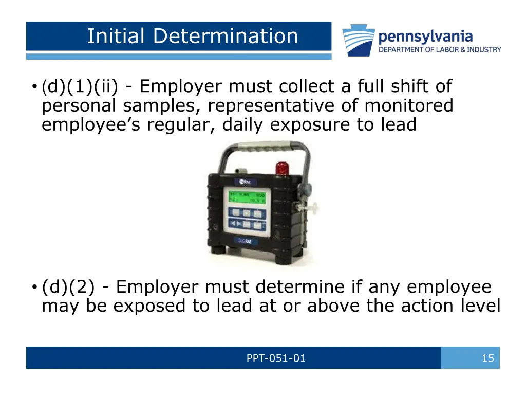initial determination