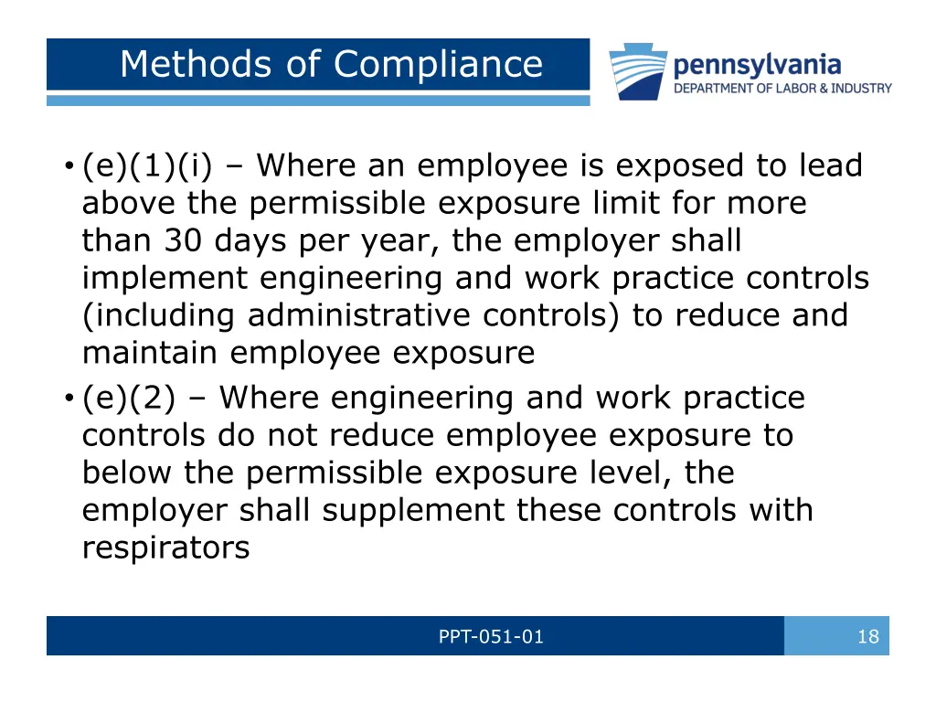 methods of compliance
