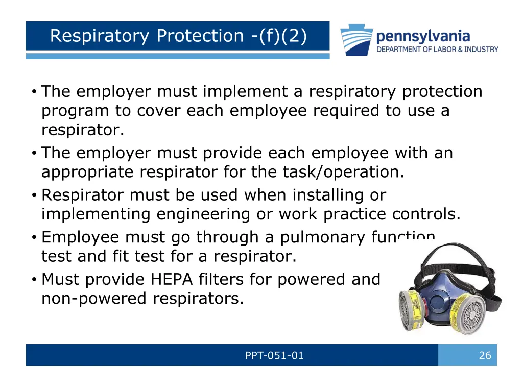 respiratory protection f 2