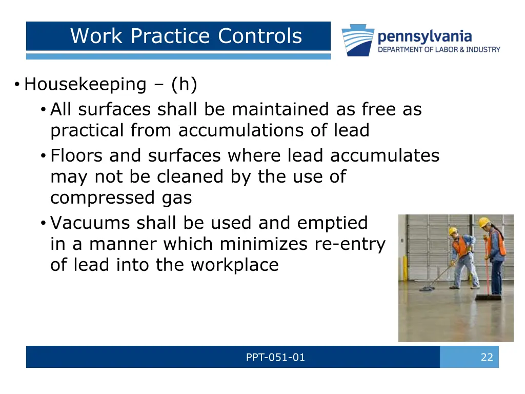 work practice controls