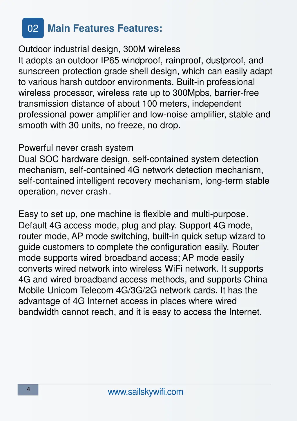 02 main features features