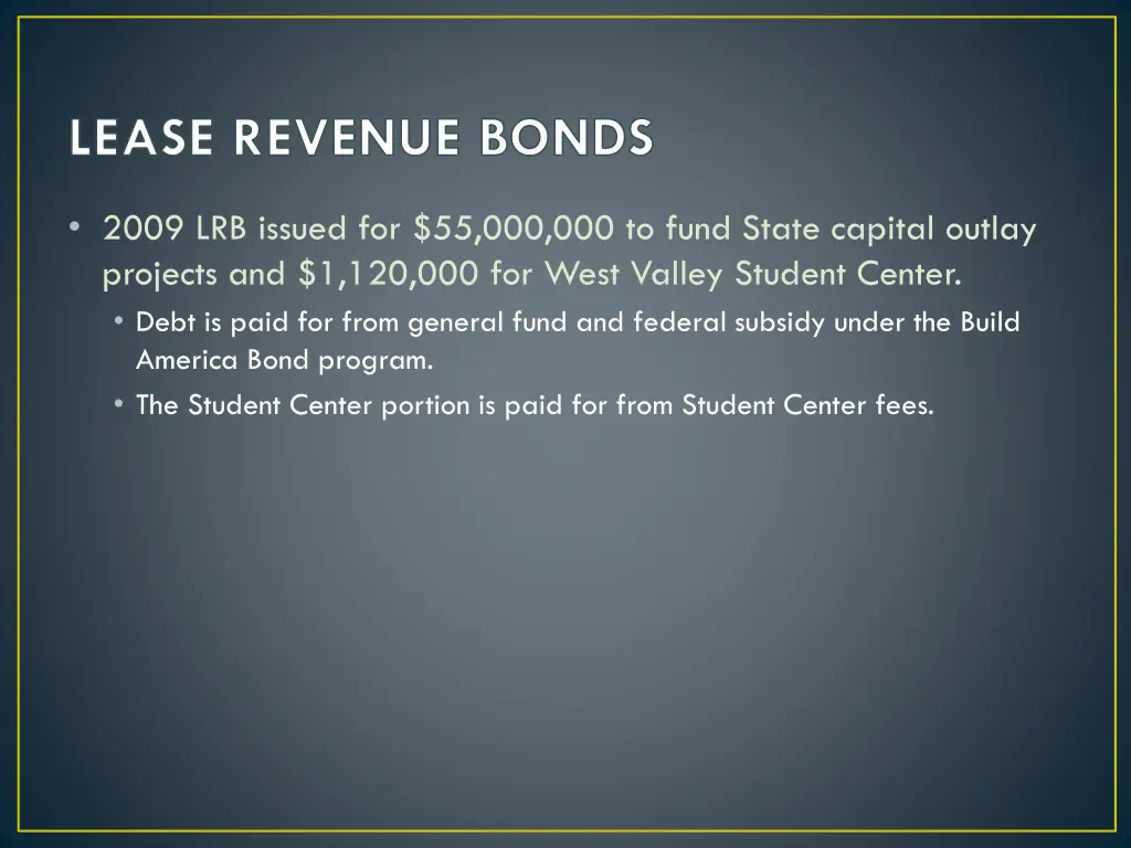 lease revenue bonds