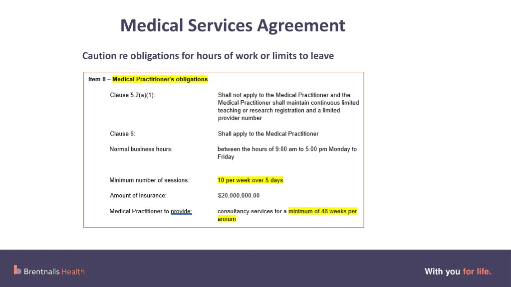 medical services agreement 1