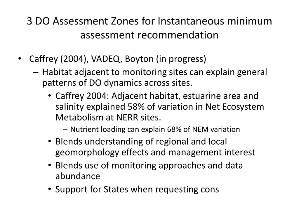 3 do assessment zones for instantaneous minimum