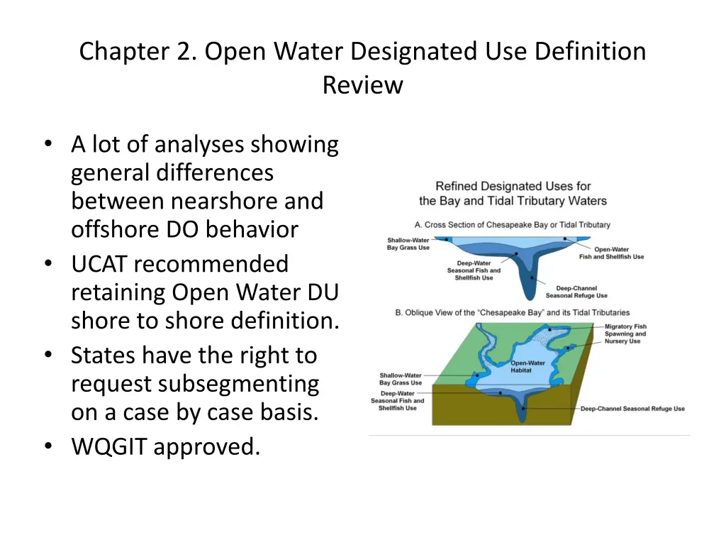 chapter 2 open water designated use definition
