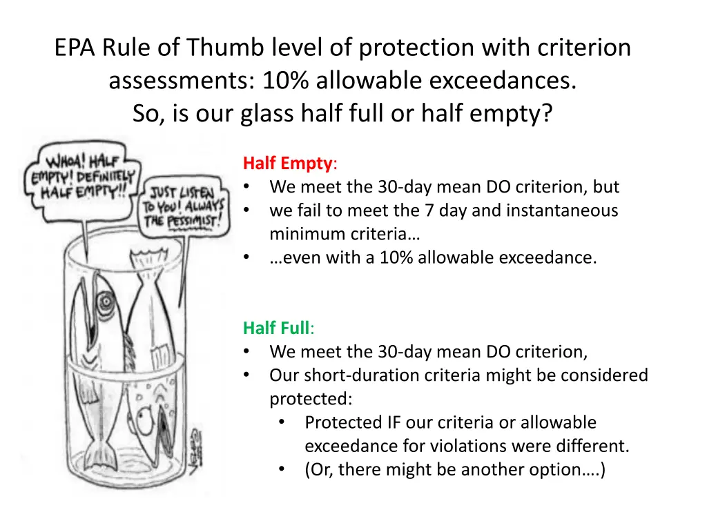 epa rule of thumb level of protection with
