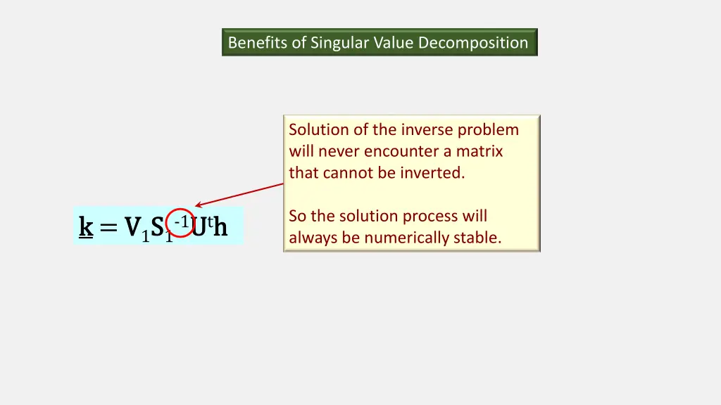 benefits of singular value decomposition