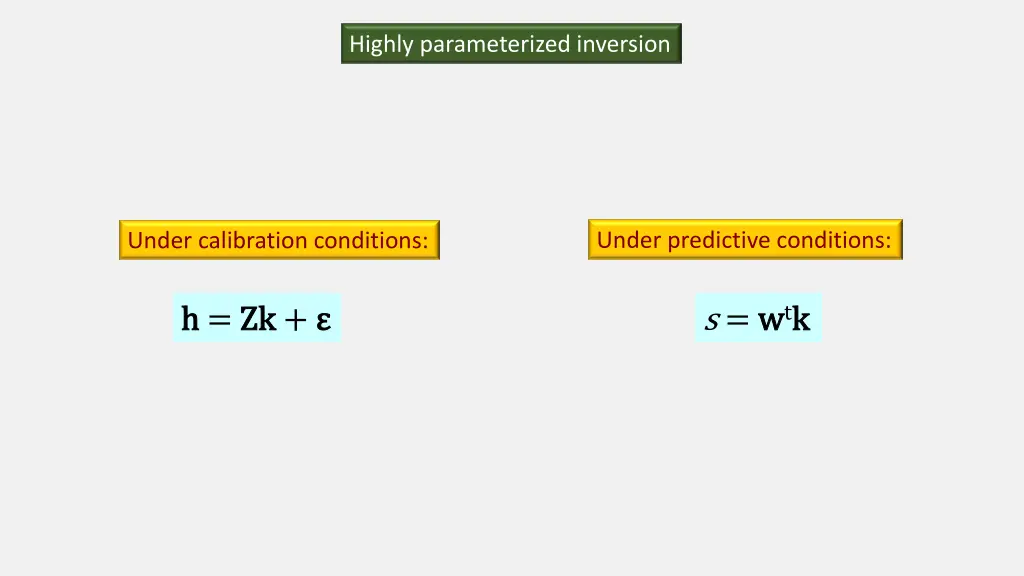 highly parameterized inversion