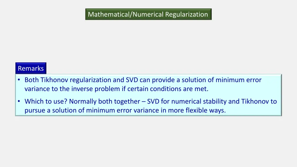 mathematical numerical regularization