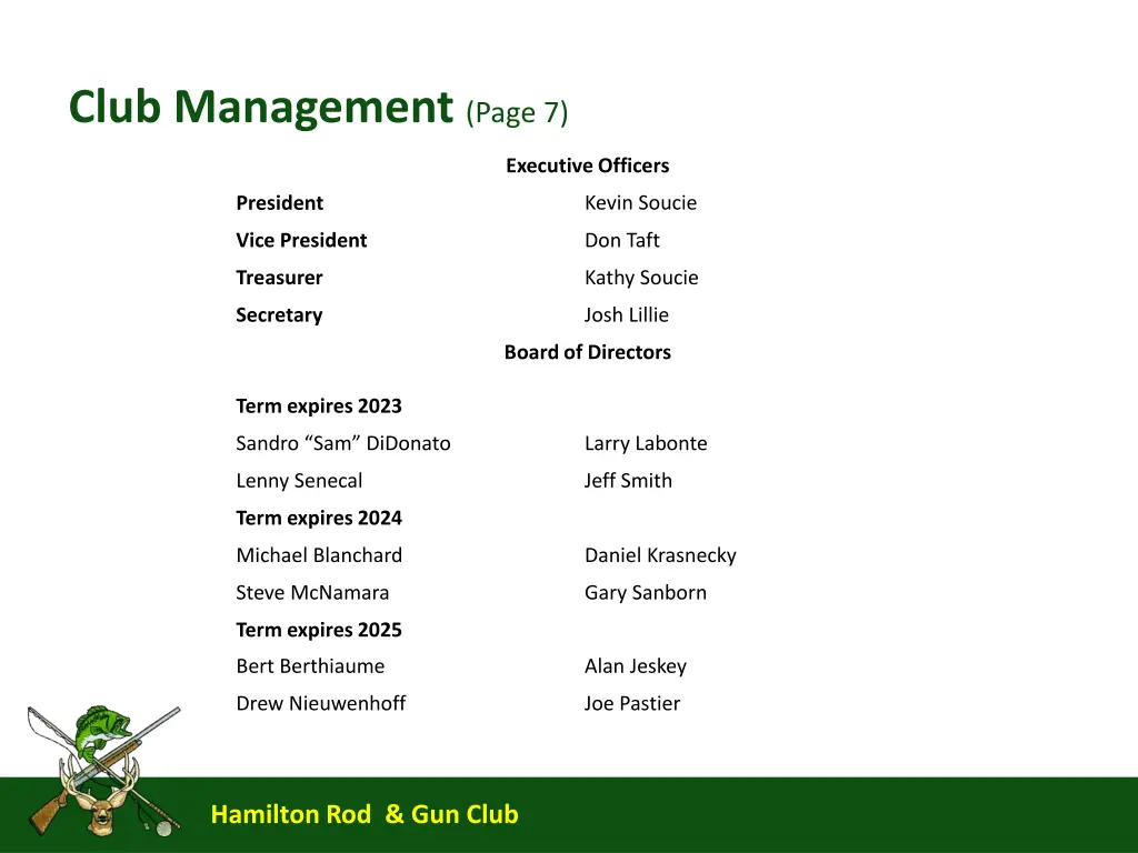 club management page 7