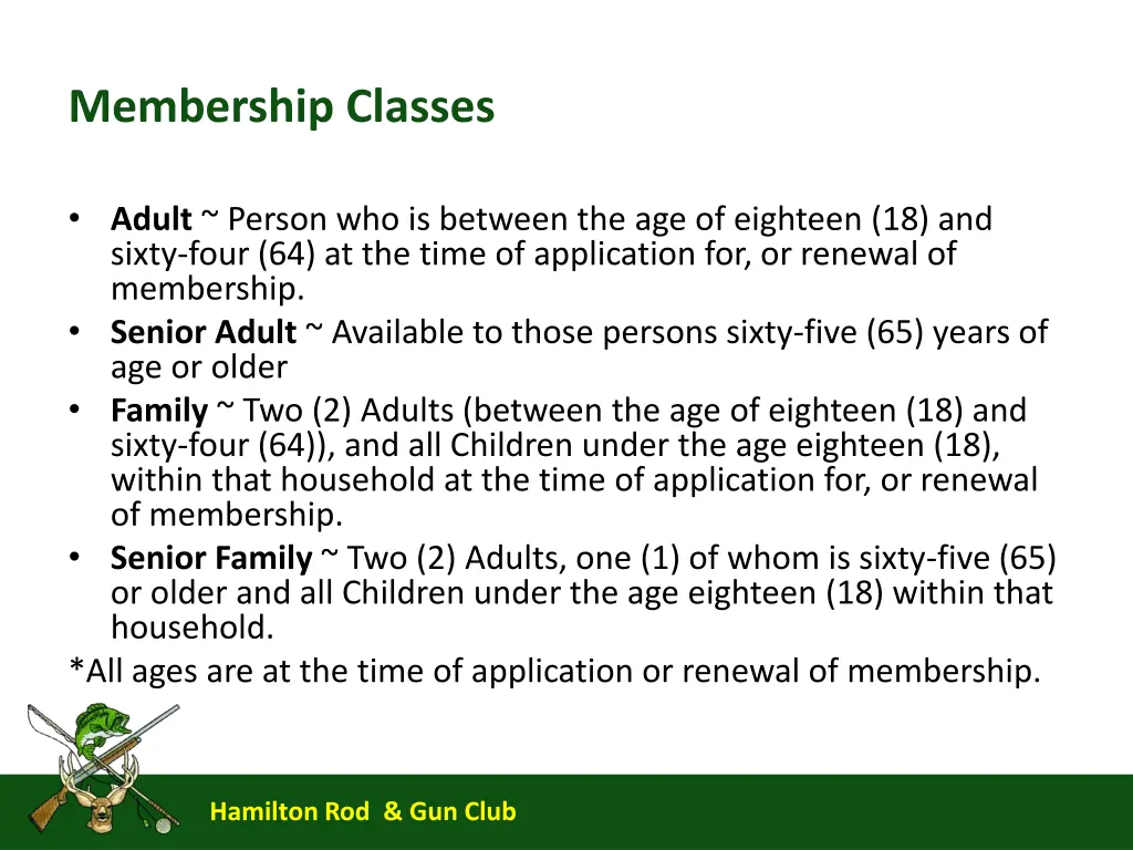 membership classes