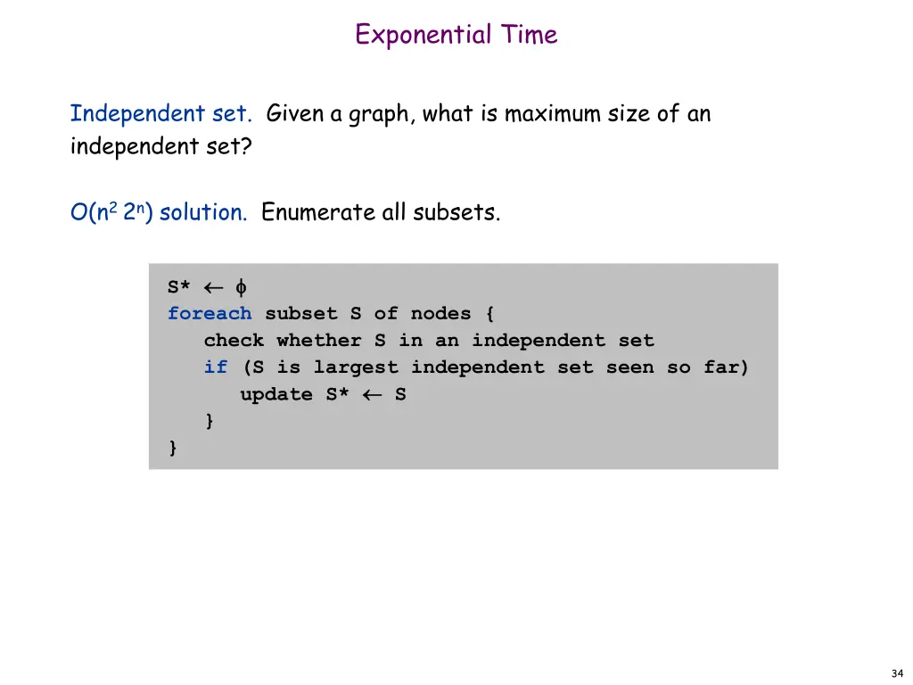 exponential time