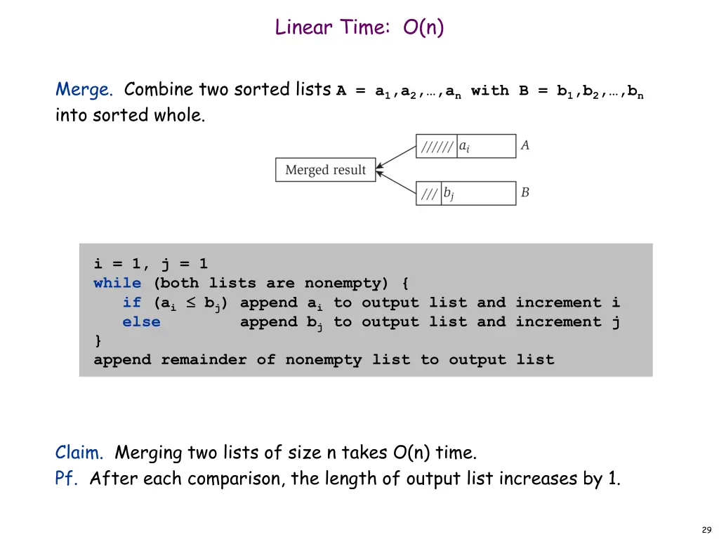 linear time o n 1