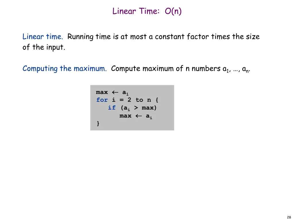 linear time o n